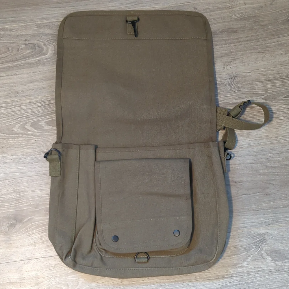 Military Style Crossbody Messenger Bag - Picture 2 of 4